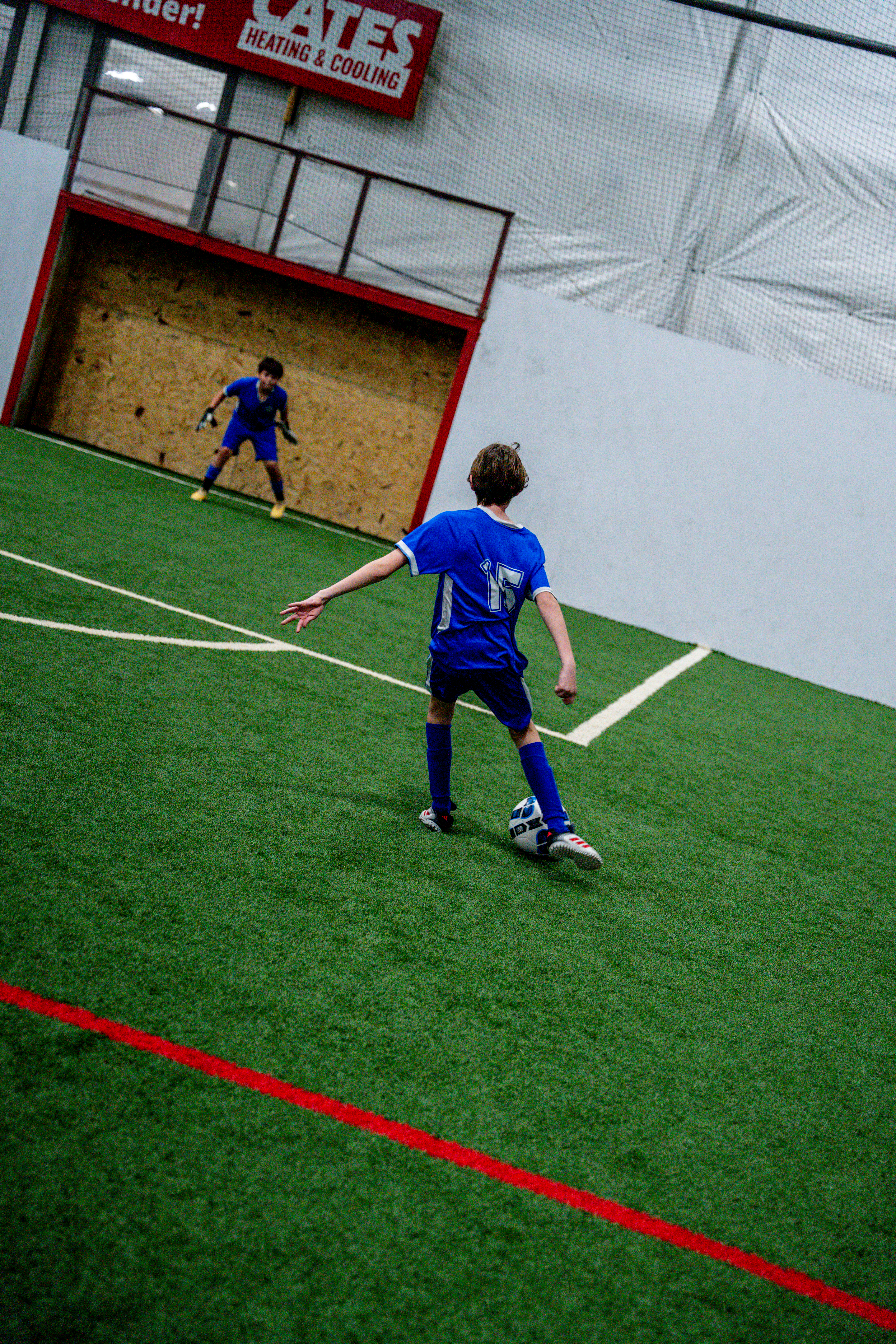 Player training on turf